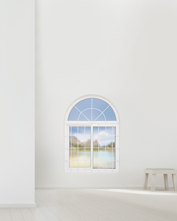 Okotech uPVC arch window banner