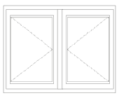 uPVC casement window line drawing2