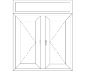 uPVC casement windows line drawing3