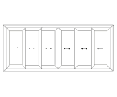 uPVC sliding doors line drawing